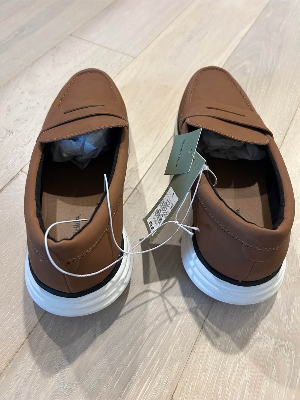 Goodfellow & Co Tan/Brown Slip-On Loafers with White Sole - Picture 3 of 4